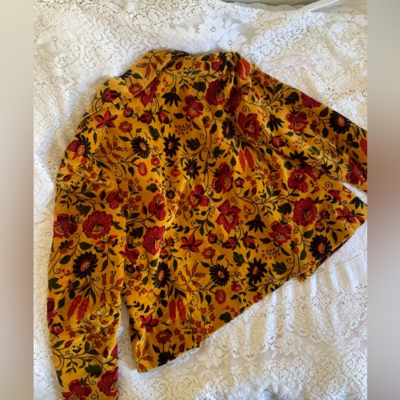 Vintage Les Wilk 70s floral blazer coat jacket - Picture 3 of 5